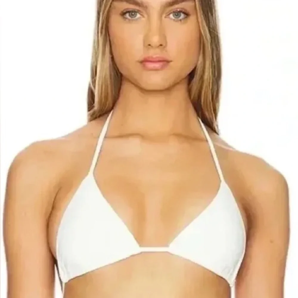 Frankie's Bikinis White Triangle Bikini